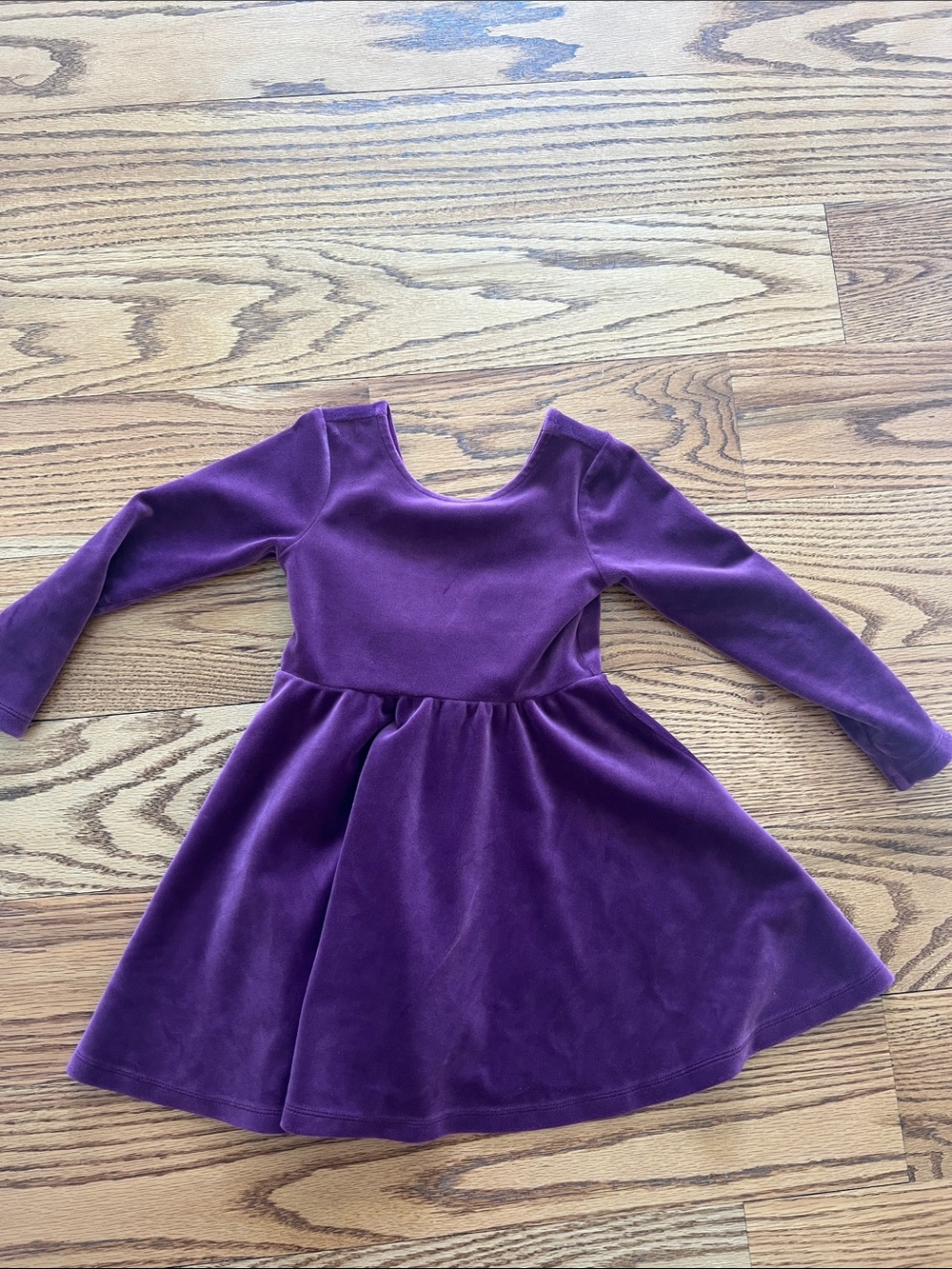 Tea Collection Plum Velvet Girls Dress